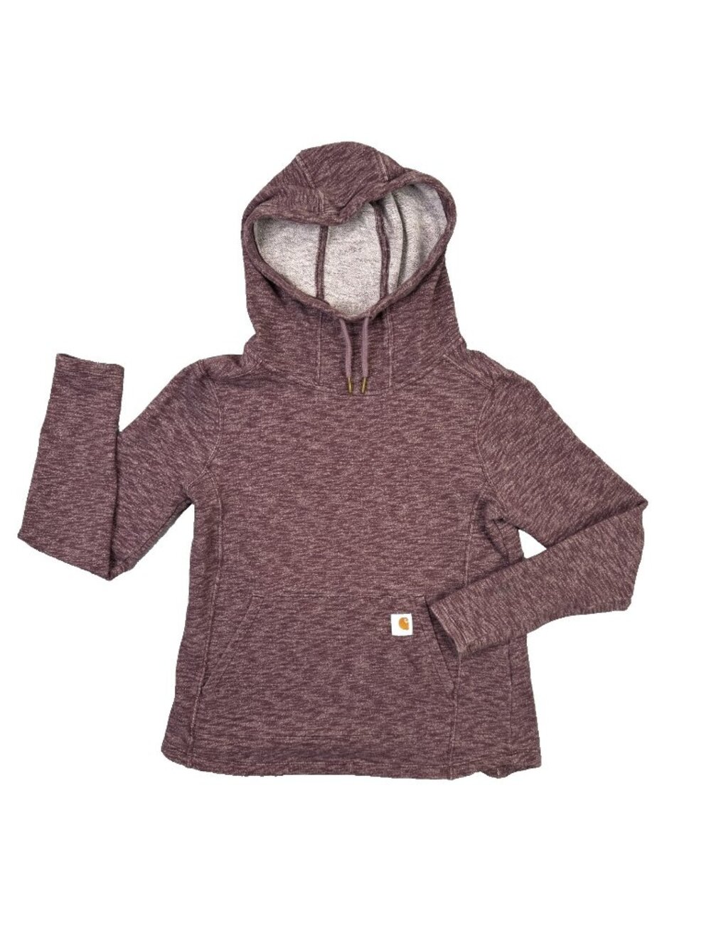 Carhartt Hoodie Womens Small S 4-6 Fitted Cowl Neck Pullover Sweatshirt Plum